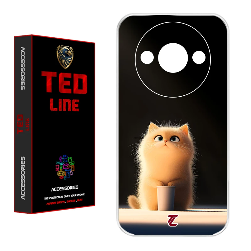 کاور تدلاین طرح گربه کد 1217 مناسب برای گوشی موبایل شیائومی Redmi A3