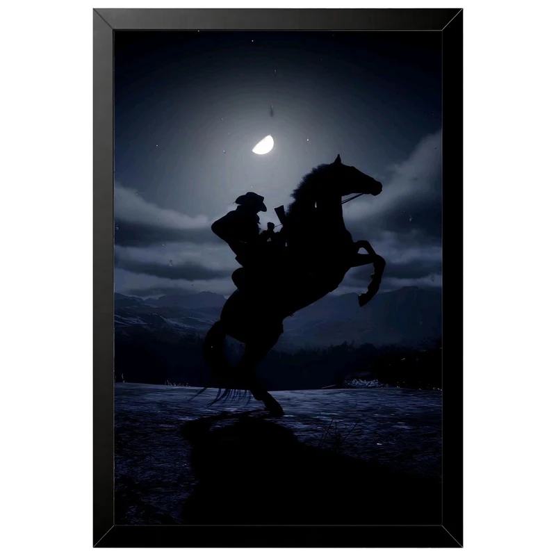 تابلو بکلیت طرح گیمینگ ردد red dead redemption 2 مدل B-po2270 فریم مشکی