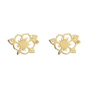 گوشواره طلا 18 عیار زنانه الن نار مدل 1090