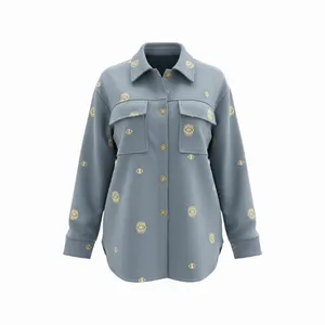 مانتو زنانه مدل جیر طرح چشم کد E1e