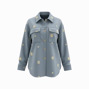 مانتو زنانه مدل جیر طرح چشم کد E1e