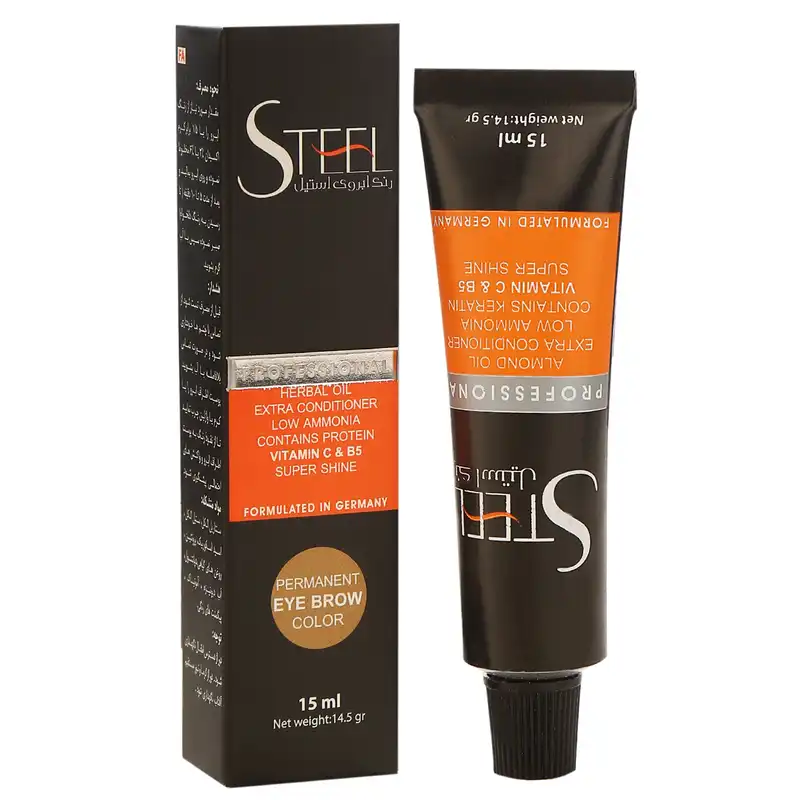 رنگ ابرو استیل شماره 6.0 حجم 15 میلی لیتر رنگ بلوند تیره