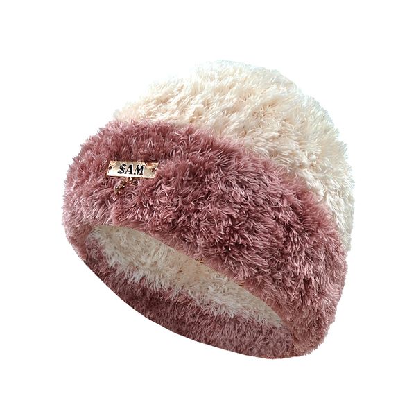 کلاه بافتنی زنانه سام کد 504 رنگ کرم