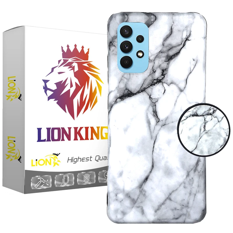 کاور لاین کینگ مدل stone مناسب برای گوشی موبایل سامسونگ Galaxy A32 4G به همراه پایه نگهدارنده
