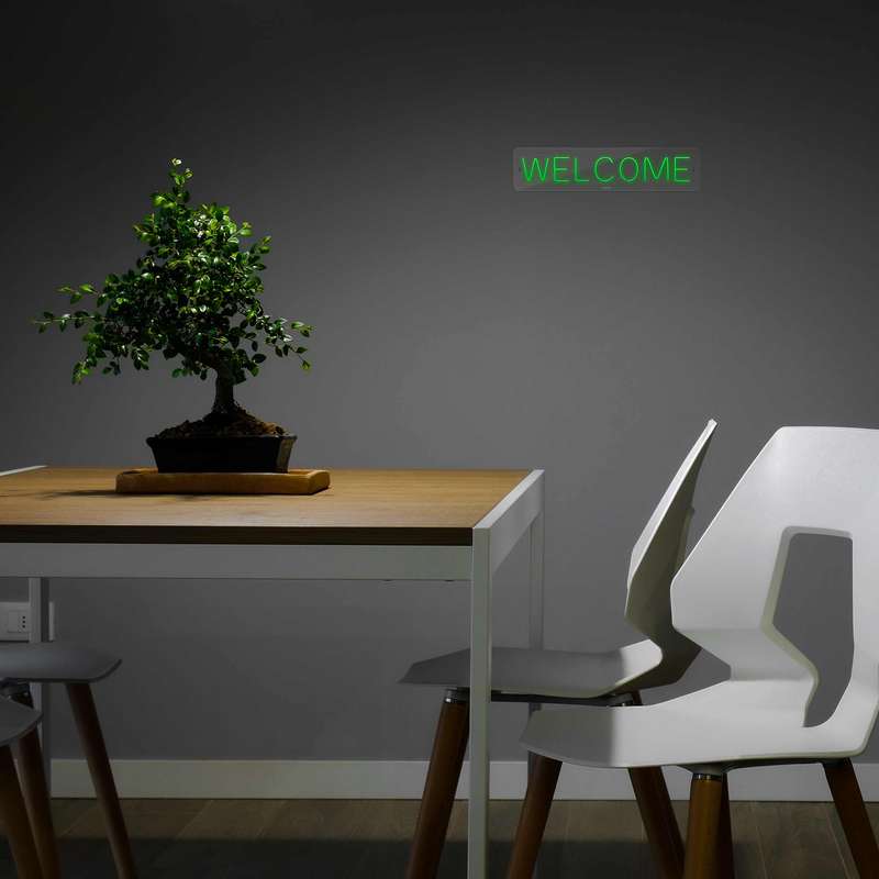 چراغ دیواری نئون دیزاین طرح Welcome_GR