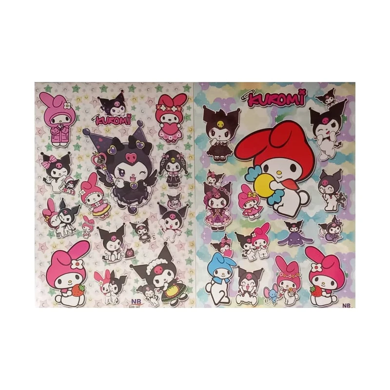 برچسب مدل برش خورده طرح ملودی و کرومی بسته 2 عددی