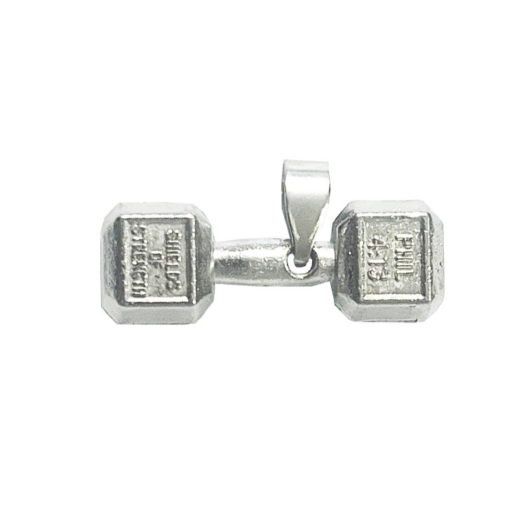 آویز گردنبند مدل دمبل فانتزی