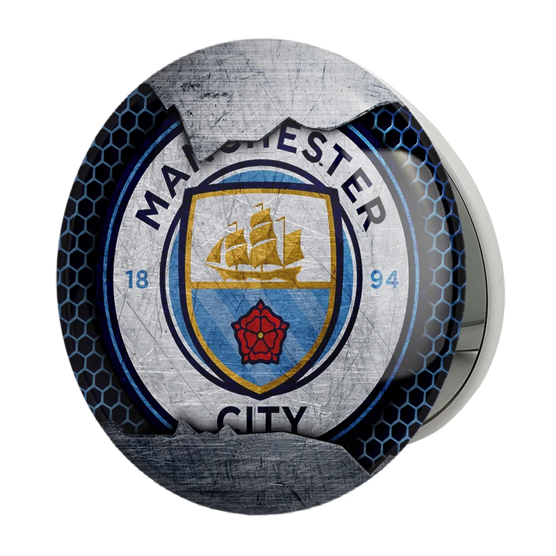 آینه جیبی خندالو طرح باشگاه منچستر سیتی مدل تاشو کد 26792 