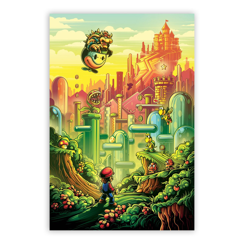 تابلو شاسی مدل سوپر ماریو طرح 1 Super Mario Alt 1 کدC1-36 