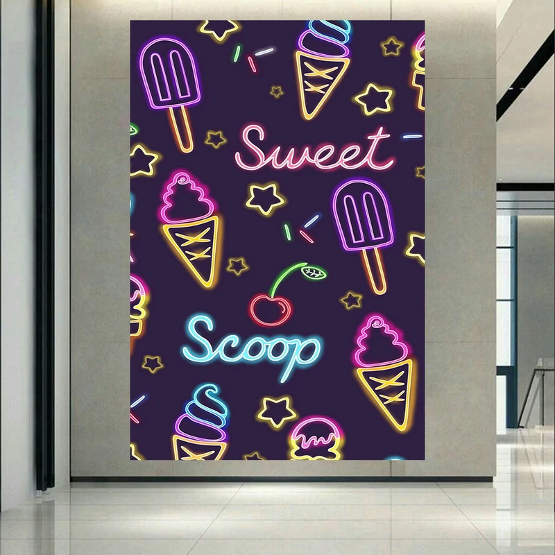 پوستر طرح بستنی مدل نئون کد AR30577