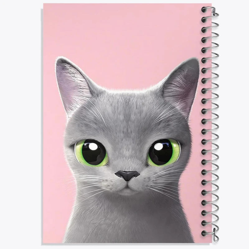 دفتر ژورنال نویسی 50 برگ خندالو مدل نقطه ای طرح گربه کد 28218