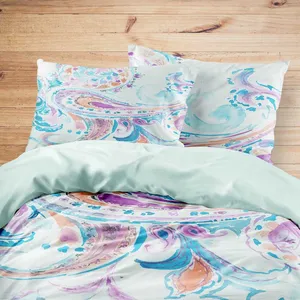 سرویس خواب مدوپد طرح ترمه مدل mod00580 یک نفره 4 تکه