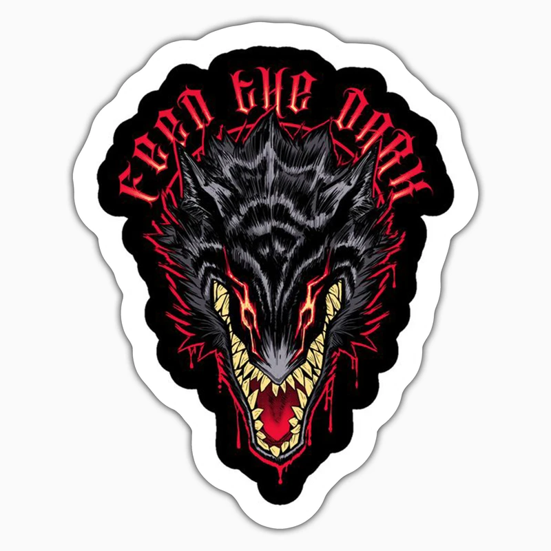 استیکر لپ تاپ و موبایل بووم طرح دراگون مشکی کد LA08