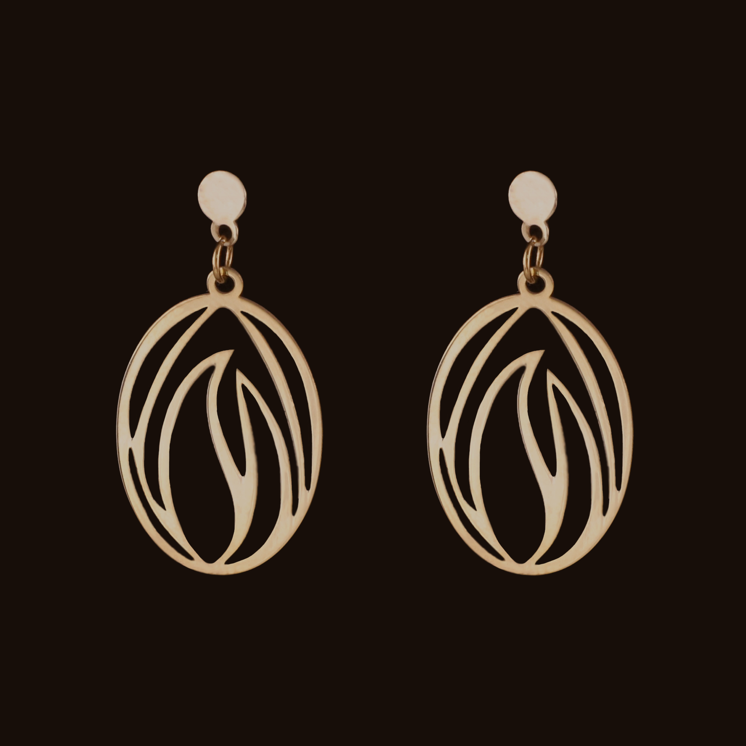 گوشواره طلا 18 عیار زنانه آمانژ کد D10263