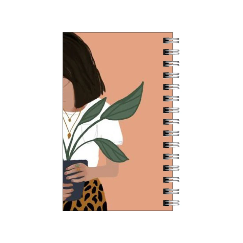 دفترچه یادداشت مدل to do list طرح دختر با گلدان کد 8564815