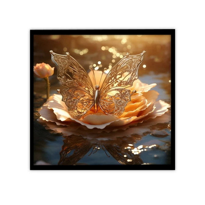 تابلو نوری بکلیت طرح دکوراتیو پروانه مدل B-MID-18775