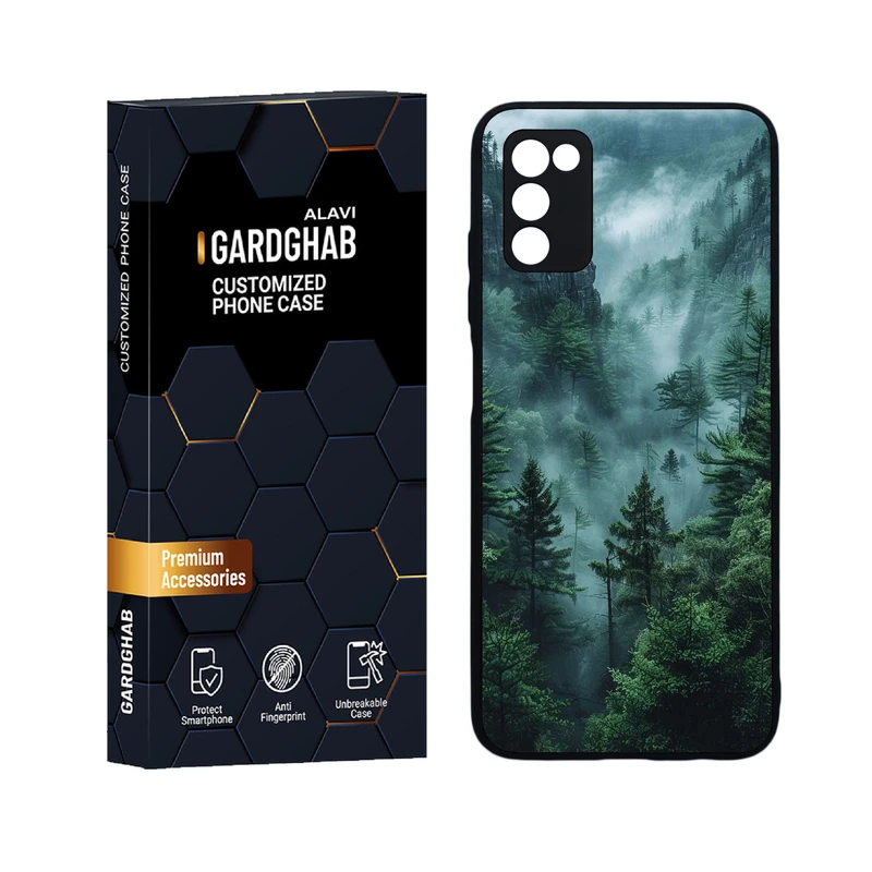 کاور گارد قاب علوی مدل دور ژله ای منظره و طبیعت مناسب برای گوشی موبایل سامسونگ Galaxy A03s