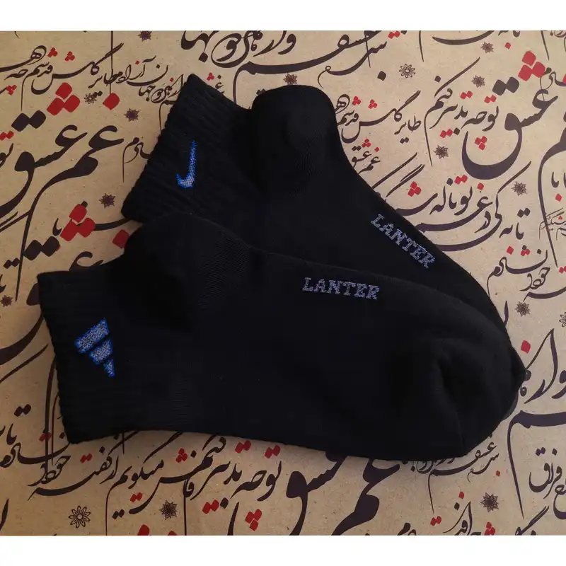 جوراب  مردانه لنتر مدل مچی کد BW 08 مجموعه 8 عددی