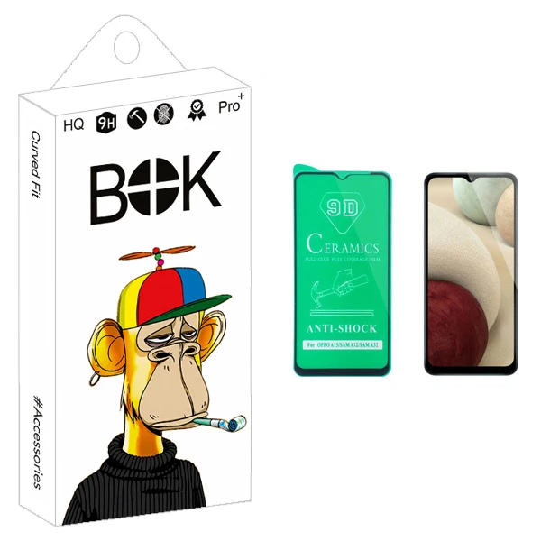 محافظ صفحه نمایش سرامیکی بوک مدل +HD مناسب برای گوشی موبایل سامسونگ Galaxy A12