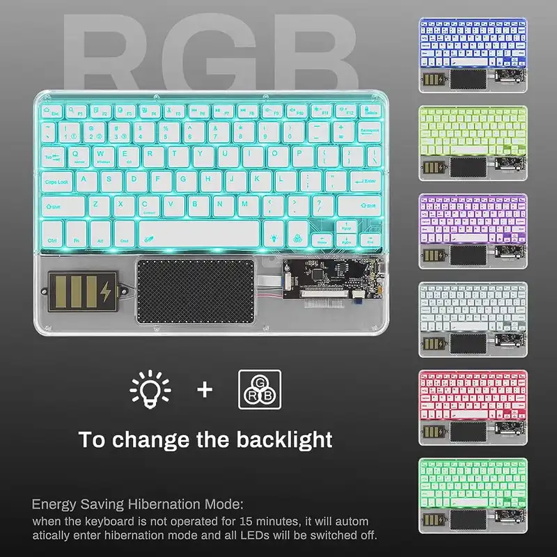 کیبورد مدل Bluetooth transparent