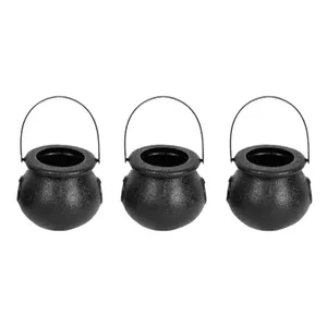 ظرف دکوری مدل پاتیل مینیاتوری جادوگر بسته 3 عددی