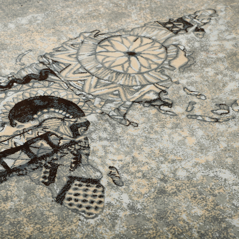 فرش دستبافت چهار و نیم متری مدل گل ابریشم نقشه مدرن بافت تبریز کد 594794