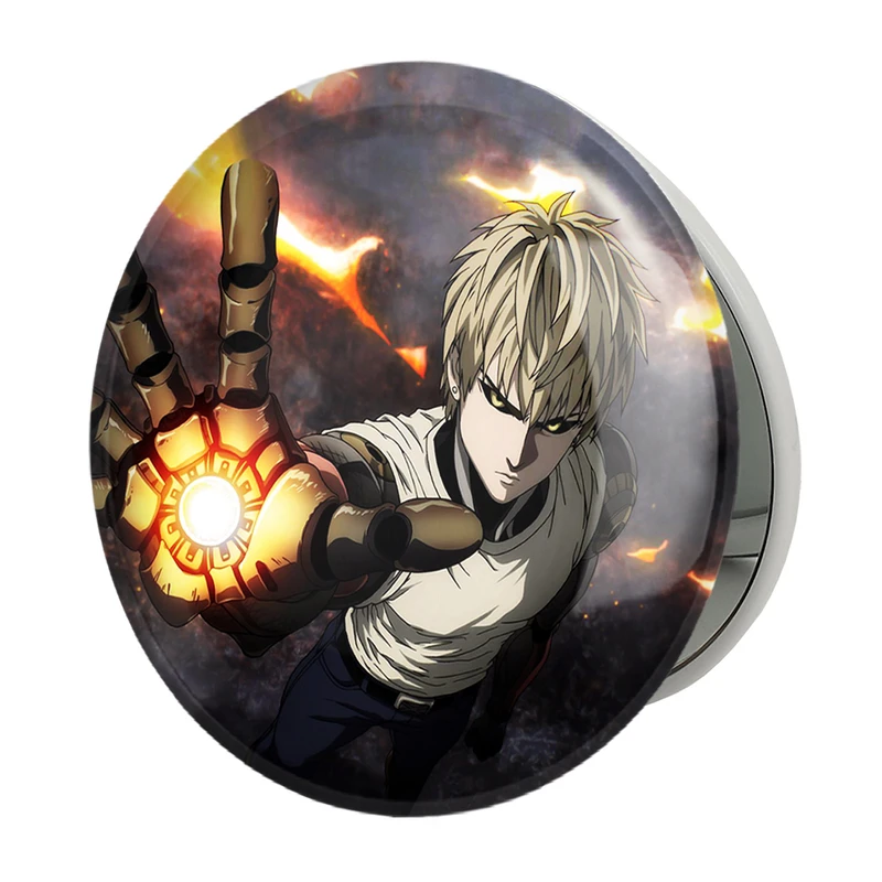 آینه جیبی خندالو طرح جنوس انیمه مرد تک مشتی One Punch Man مدل تاشو کد 11396 