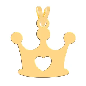 آویز گردنبند طلا 18 عیار زنانه فرشته مدل تاج   WNL-000638