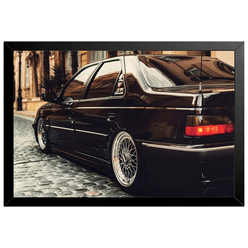 تابلو بکلیت طرح ماشین و خودرو پژو پارس (پرشیا) مدل B-po2176 فریم مشکی