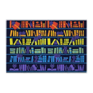 کاغذ کادو ترمه طراحان ایده مدل گربه و کتابخانه رنگی کد strm0056