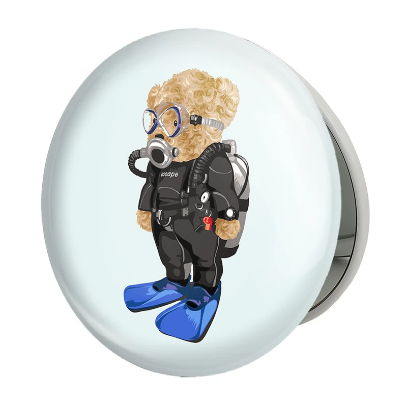 آینه جیبی خندالو طرح تدی Teddy مدل تاشو کد 26171 