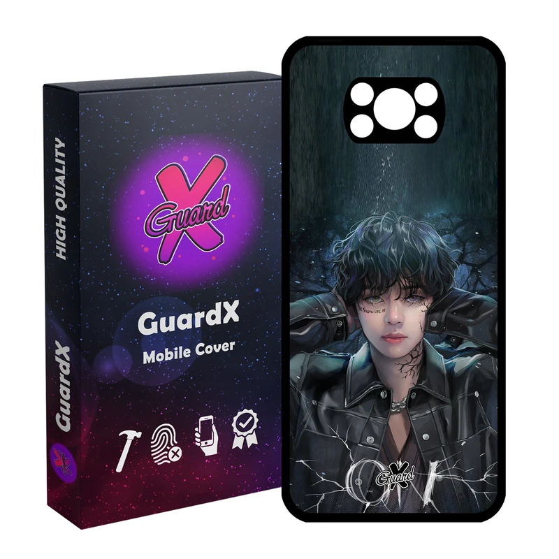 کاور گارد ایکس طرح Girl مدل Glass10374 مناسب برای گوشی موبایل شیائومی Poco X3 / Poco X3 NFC / Poco X3 Pro