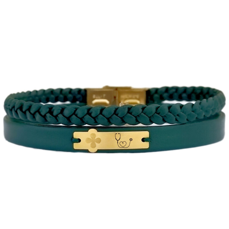 دستبند طلا 18 عیار زنانه لیردا مدل گوشی پزشکی 243 دستبند طلا 18 عیار زنانه لیردا مدل گوشی پزشکی 243