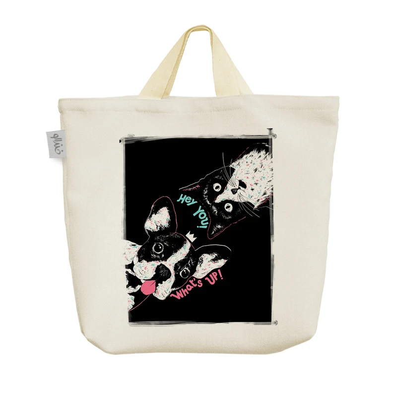 ساک خرید خندالو مدل گربه و سگ کد H872