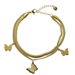 دستبند زنانه مدل پروانه کد W112