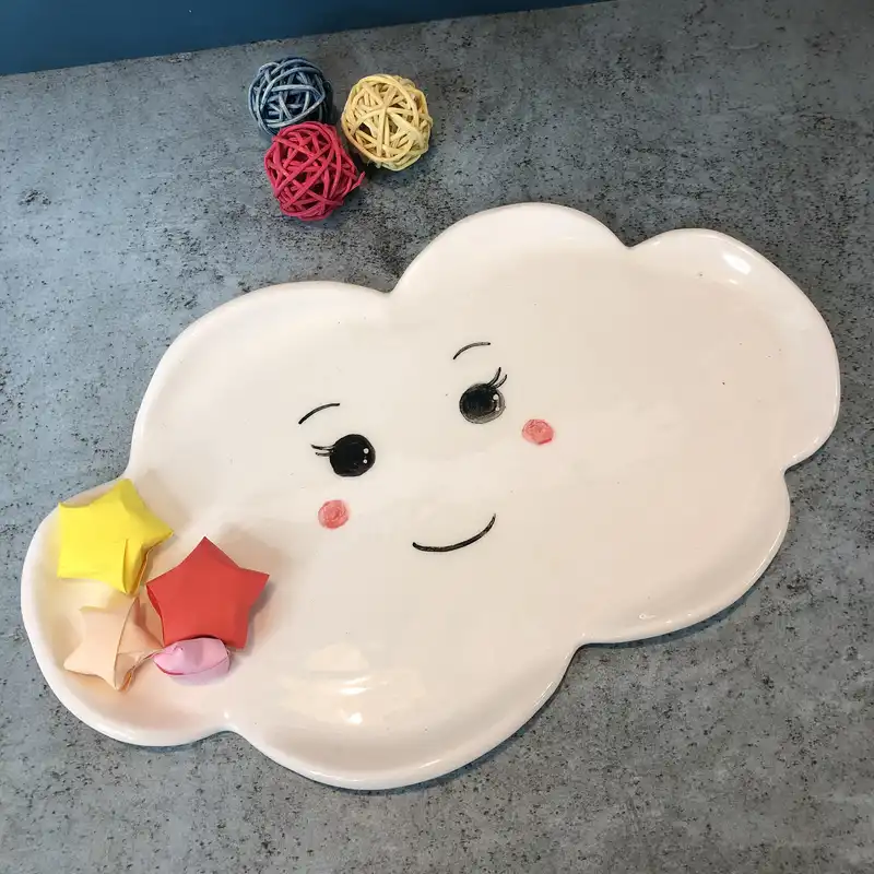 سینی سرامیکی طرح ابر