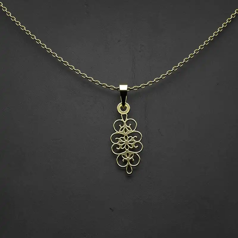 گردنبند طلا 18 عیار زنانه مدوپد مدل تخم مرغ کد CA10506