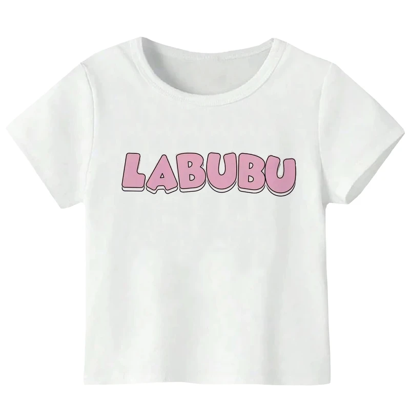 تی‌شرت آستین کوتاه دخترانه مدل A25 LABUBU