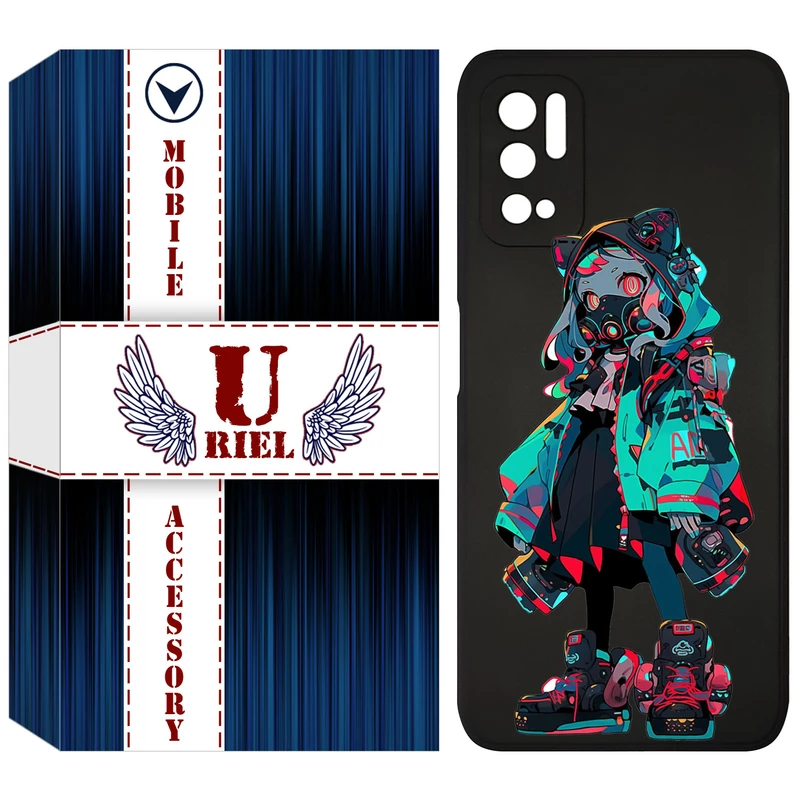 کاور یوریل مدل قاب KSH کد 58 طرح دخترگربه ای مناسب برای گوشی موبایل شیائومی Poco M3 Pro / Redmi Note 10 5G / Redmi Note 11 SE