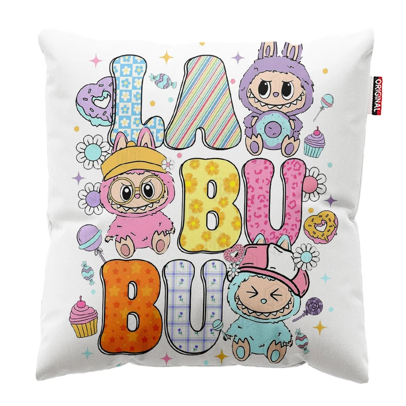 کوسن پاد آفرین طرح لبوبو سایز 30*30 سانتی متر کد 178