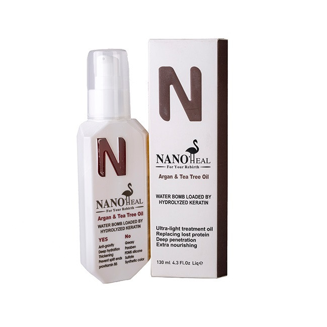 روغن آرگان نانو هیل مدل tea tree oil حجم 130 میلی لیتر