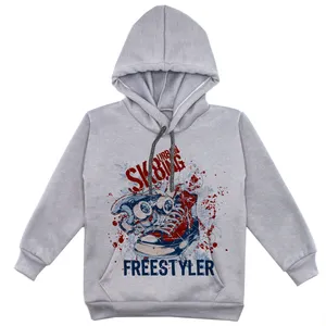 هودی پسرانه مدل کتونی F75 رنگ طوسی