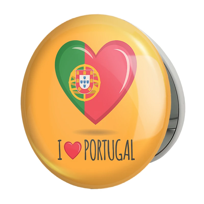 آینه جیبی خندالو طرح پرچم پرتغال مدل تاشو کد 20544 