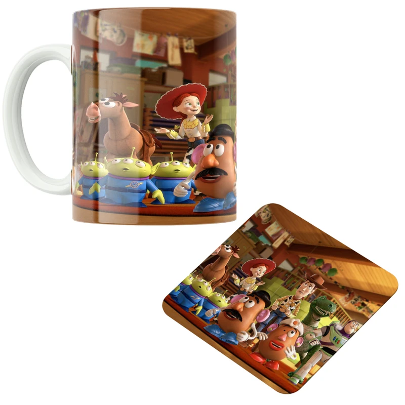 ماگ پاد آفرین مدل انیمیشن داستان اسباب بازی کد DKC658 به همراه زیر لیوانی