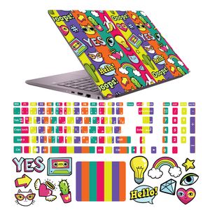 نقد و بررسی استیکر لپ تاپ مدل 6025 hk مناسب برای لپ تاپ 15.6 اینچ به همراه برچسب حروف فارسی کیبورد توسط خریداران