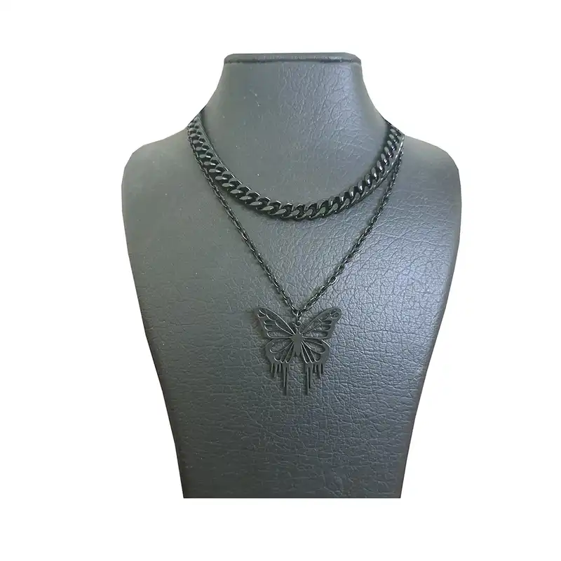 گردنبند دخترانه مدل پروانه اشکی