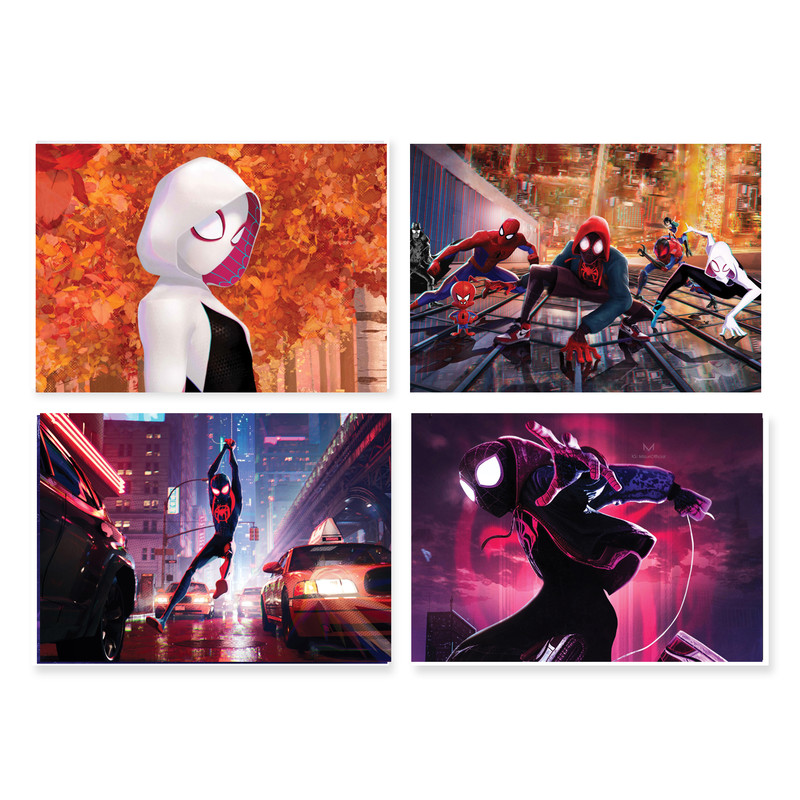 پوستر طرح مرد عنکبوتی کد A-2039 مجموعه 4 عددی