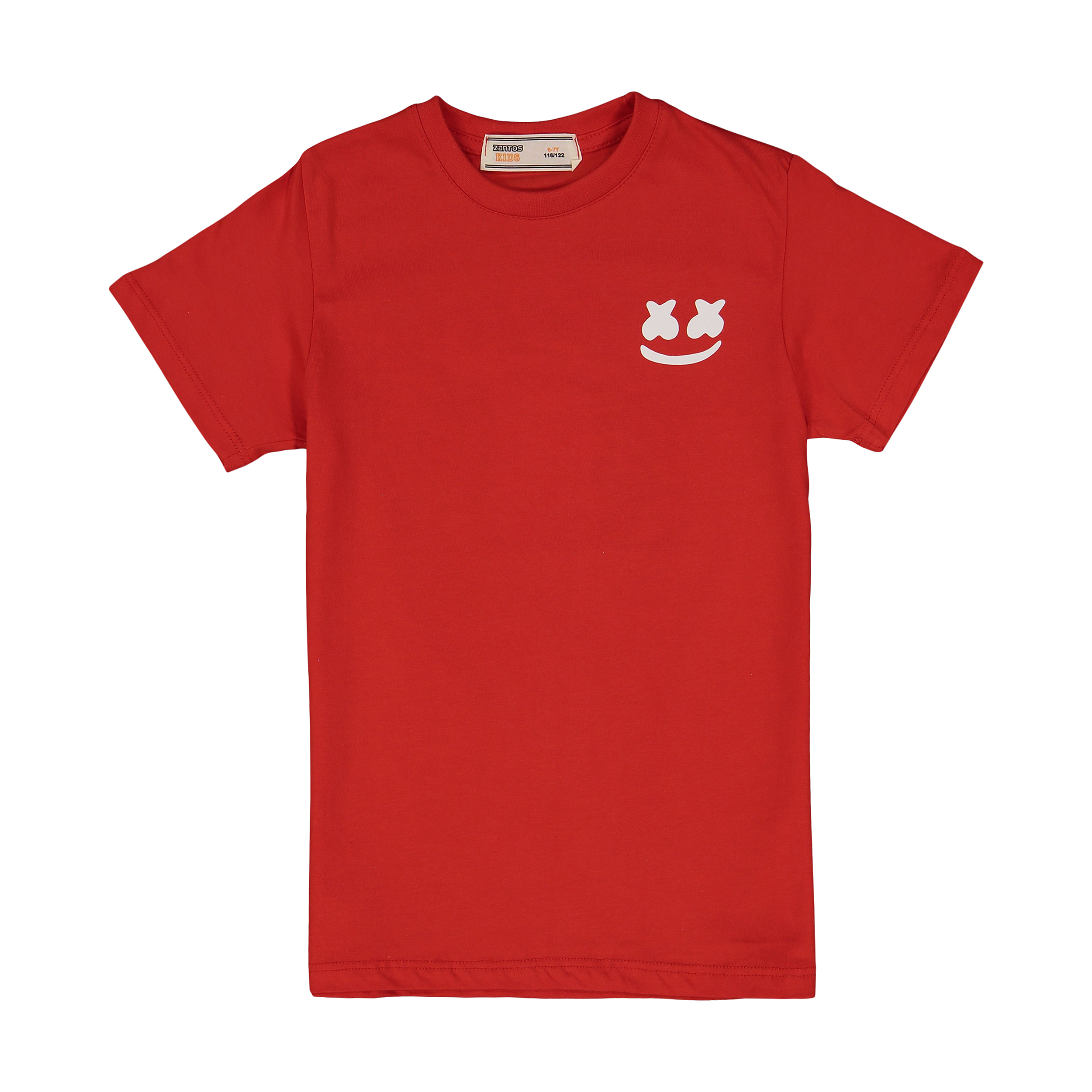 تی شرت آستین کوتاه پسرانه زانتوس مدل 141979 رنگ قرمز