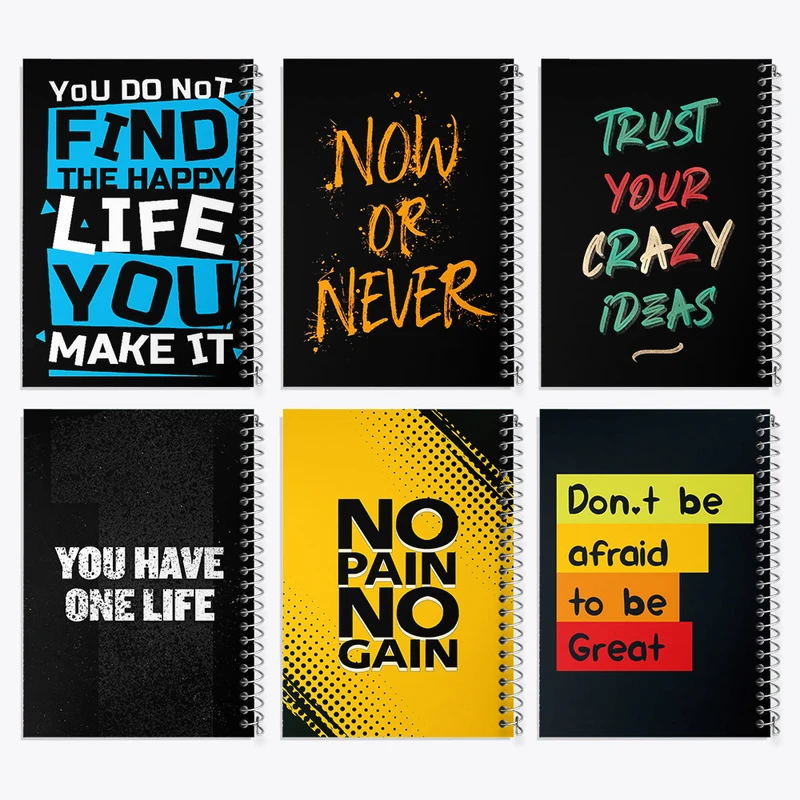 دفتر نقاشی 50 برگ خندالو طرح انگیزشی کد 513 مجموعه 6 عددی