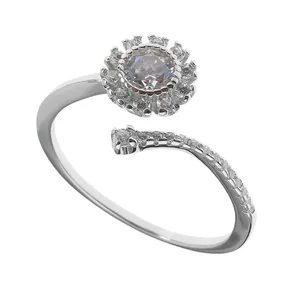 انگشتر نقره زنانه مدل تک نگین اسپرت کد 389622